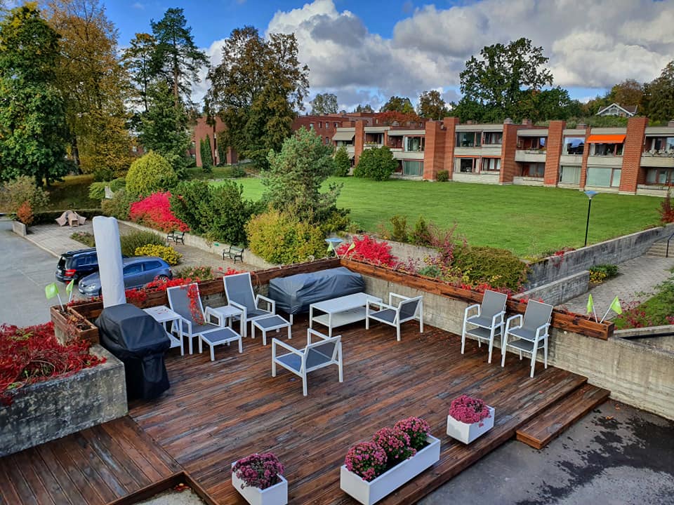 Villa Skaar Kajalund uteplass